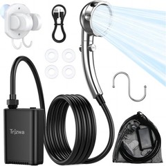 Portable Camping Shower Rechargeable Camp Pump for Hiking Travel Outdoor