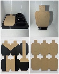 Scaled IDPA Dry Fire Targets Kit | Indoor Distance Simulation | Training Aid