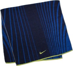 Nike Large Striped Jacquard Towel Sports Gym Yoga Golf 47″x20″ Blue NEW