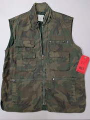 1980s Multi Pocket Woodland Camo VEST MEDIUM Movie Wardrobe Prop No Brand Label