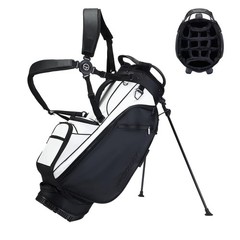Pure Series Easy to Clean PU Leather Golf Stand Bag with 14 Way Dividers, Tow…