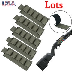 Tactical 5Rounds 12 Gauge Shotgun Ammo Carrier Adhesive Side Saddle Shell Holder