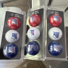 NHL New York Rangers 9 Total Golf Ball Regulation Size Golf Balls, 3 Pack New