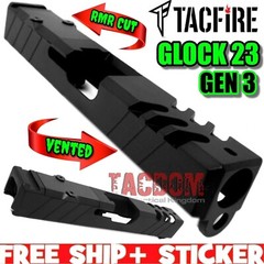 TACFIRE RMR Fluted BLACK SIGNATURE SLIDE for GLOCK 23 Gen 3 -416 STAINLESS STEEL