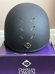 NEW 1 1/2 56 Black Charles Owen Pro II Skull Cap Riding Helmet Pro 2 6 7/8