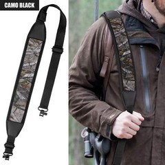 2 Point Rifle Gun Sling with Swivels & Neoprene Shoulder Padded Strap Adjustable