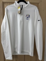Nike Dri-Fit Ryder Cup 2025 Bethpage Black NY 1/4 Zip Pullover Small White NWT