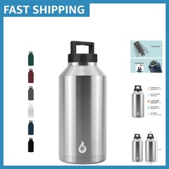 Dishwasher Safe 64 oz Stainless Steel Water Bottle – Leakproof & Portable Design