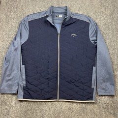 Callaway Men’s XXL Full Zip Quilted Golf Jacket Navy Blue Gray Performance Coat