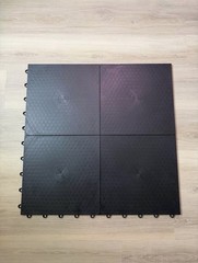 Viral Interlocking Indoor Outdoor Sport Tiles Set Of 21 Roller Skating – Black
