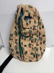 KAVU Desert Cactus Sling Bag with Green Climbing Rope Strap AS IS See Photos
