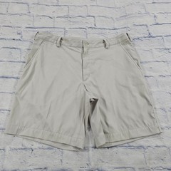 Nike Golf Shorts Mens 34 Beige Dri-FIT Flat Front Performance Activewear Casual