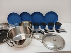 Camping Pots Pan and Cups Set Non-Stick Material Portable Dishwasher Safe