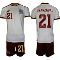 Mikel Oyarzabal #21 Burgundy Embroidered Soccer Jersey with Pants – Brand New