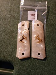 Colt 1911 White Pearl With Gold Colt Horse