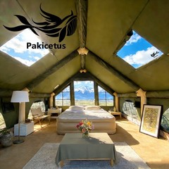 PAKICETUS Quick Setup Big Space Air Tent Dual Door Sun Rain Protection Shelter