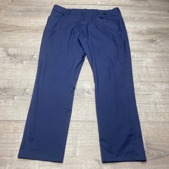 TravisMathew Mens 36 Golf Pants Navy Blue Polyester Performance Trousers