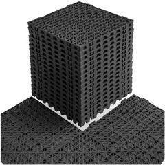 PVC Drainage Tiles – Non-Slip Surface – 18 Pack