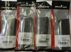Springfield 1911-A1 OEM Magazine; Holds 7 Rounds of 45; 4 Mags; Blued; PI4523