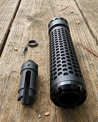 Shadow MKII 7″ Muzzle Brake & Blast Redirect Sleeve Combo for 1/2*28 GBB SYS