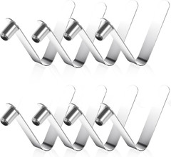 8 Pieces Paddle Spring Snap Clips – Tent Pole Spring Clips, Stainless Steel Push