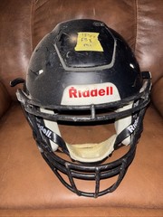 Riddell Speed Flex Medium Football Helmet (Flat Black W/ Black Face Mask)