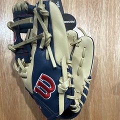 Wilson A1000 Pedroia Fit Infield Baseball Glove 11in Leather Blonde/Navy/Red