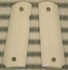 Colt 1911 Full size Genuine Buffalo Bone Grips Smooth ambidextrous safety cut