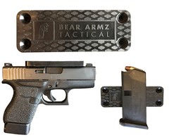 Gun Magnet Mount for CC by Bear Armz Tactical | Rubber Coated w/Adhesive Back