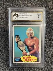 1986 Scanlens WWF Hulk Hogan #16 Pro Wrestling Stars CGA 7 NM GRADED PSA TOPPS