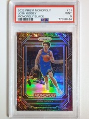 2022 Panini Prizm Monopoly Josh Giddey #61 MONOPOLY BLACK Holo – PSA 9 (POP 5)