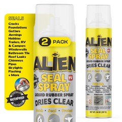 Alien Tape Sealant Spray 2Pk, Waterproof and Air Tight Liquid 2 Pk – Clear