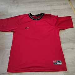 Vintage Nike Team Jersey Red Distressed 00 Graphic Made in USA Mens XL