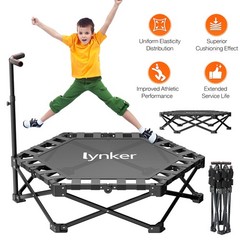 40″ Silent Foldable Mini Trampoline – Low Impact Cardio Trainer for Home & Gym