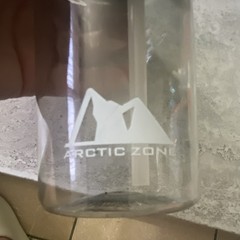 Arctic Zone Clear Plastic Water Bottle 18 fl oz Straw Flip Lock Lid Reusable