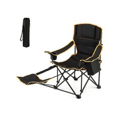 330lb Comfort Camping Recliner w/ Padded Oxford Seat & Carry Bag
