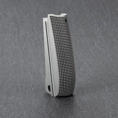 EGW Mainspring Housing Arched Checkered Stainless Steel