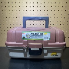PLANO Red & Beige One-Tray Fishing Tackle Box #6101