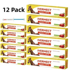 12 Pack In Box Paste Horse Dewormer Apple Flavor wormer EXP 1/2028