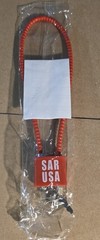 SAR USA Red Keyed Metal Cable Lock, Large, With Keys