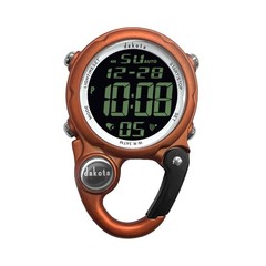 Dakota Digital Clip Pocket Watch with Alarm & Dual Time – Orange