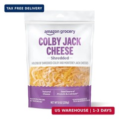 Amazon Grocery, Colby Jack Cheese, Shredded, 8 Oz