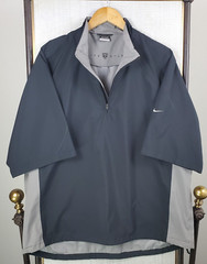 NIKE GOLF STORM FIT Size XL 1/4 Zip Waterproof Windproof Jacket Short Sleeves