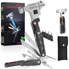 18in1 Multitool,Black,with Replaceable Blades Wire Cutters for Gift