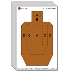 23″ x 35″ IPSC/USPSA Practice Paper Shooting Targets, Competition Torso Targe…