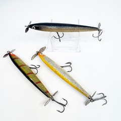 Heddon Surface Cobra Vintage Wooden Crankbait Assortment (Lot of 3) Gently Used