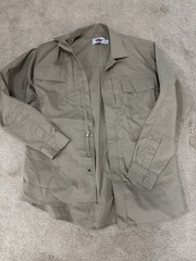 Long Sleeve Zippered Tactical Poly Cotton Rip-Stop BDU Shirt