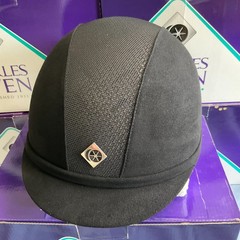 Charles Owen V8 Riding Helmet Black & Silver Size 7 3/8 – 60cm -Brand New in Box
