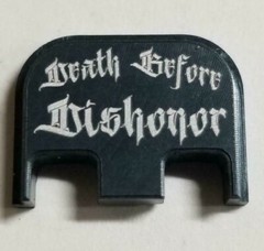 Rear Cover, Magazine Base or Combo, Fits All Glocks, DEATH BEFORE DISHONOR