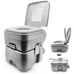 5 Gallon 20L Portable Toilet Flush Travel Camping Outdoor/Indoor Potty Commode